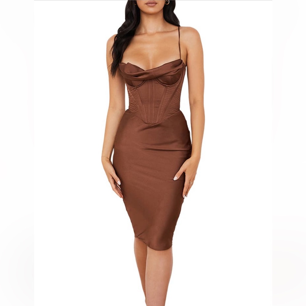 💖 House of CB Myrna Dress in Chocolate Size L 💖
